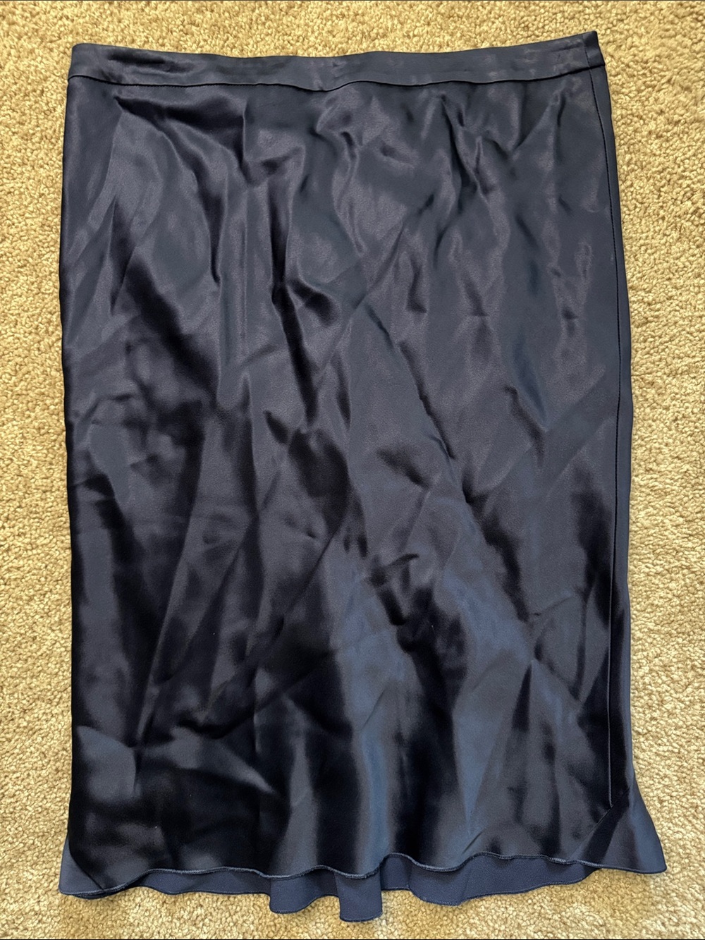 Emporio Armani Satin Black Pencil Skirt